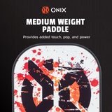 onix pickleball medium weight paddle for added touch pop and power