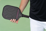 Evoke Premier Raw Carbon Pickleball Paddle pink lifestyle
