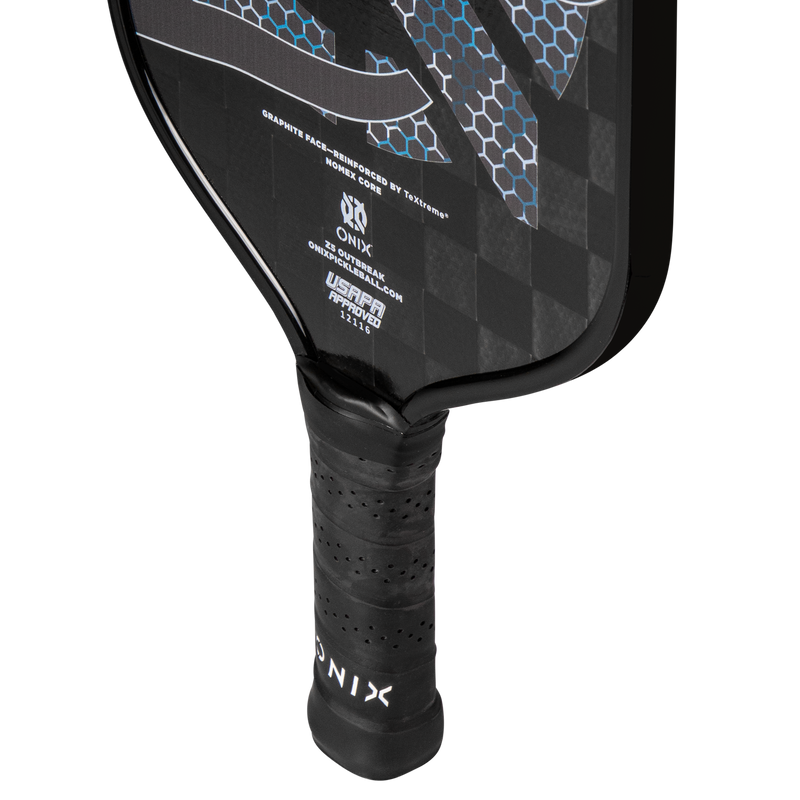 graphite face pickleball paddle onix blue z5 outbreak 