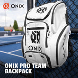 onix pickleball pro team backpack white 