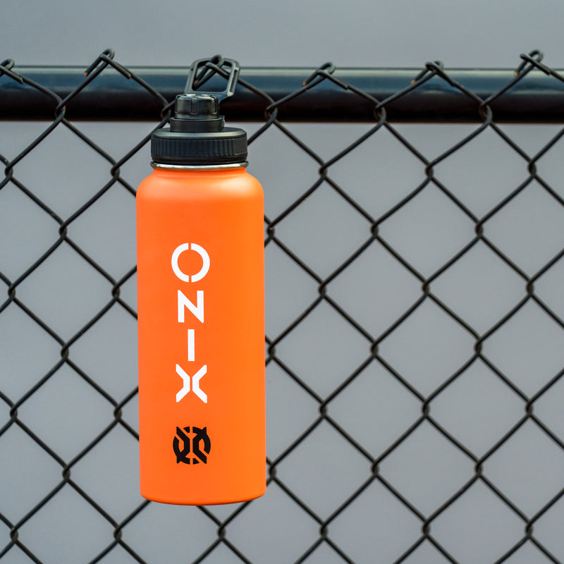 ONIX Pickleball Accessory Stainless Steel Insulated Sweat Proof Dishwasher Safe Double Wall 40 oz. Water Bottle — Orange_10